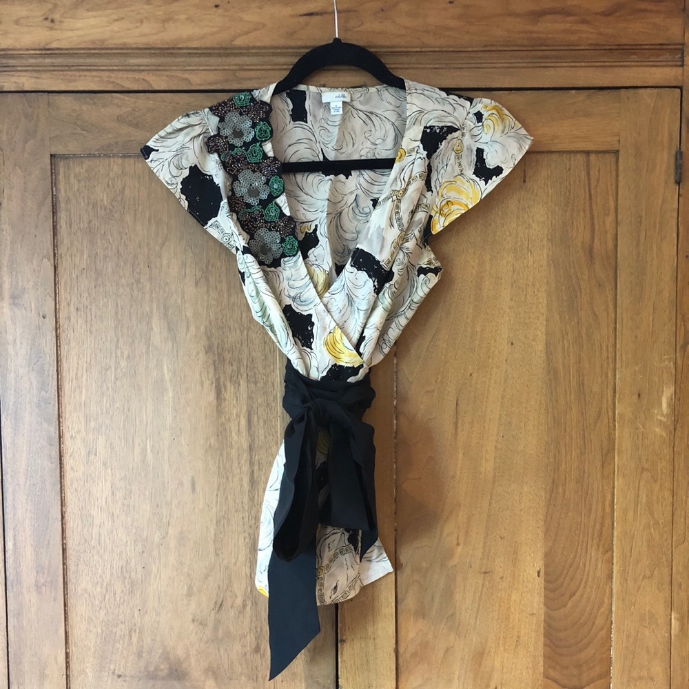 Anthropologie Wrap Blouse